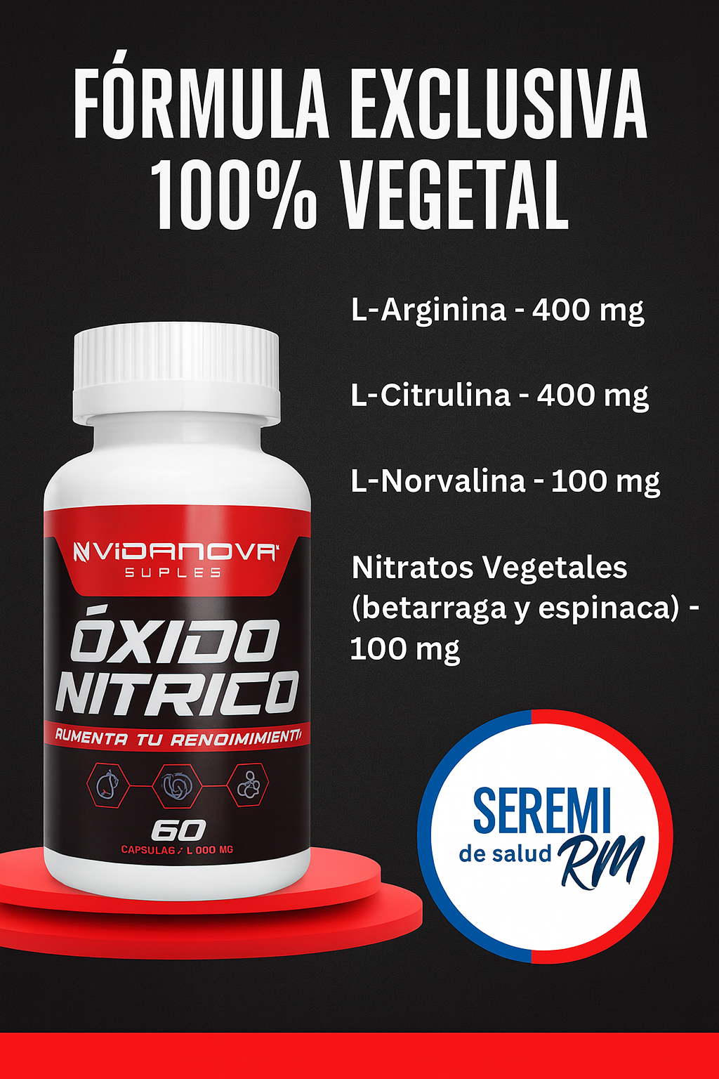 Óxido Nítrico Power™ – Desata tu máximo rendimiento físico y protege tu salud Cardiovascular