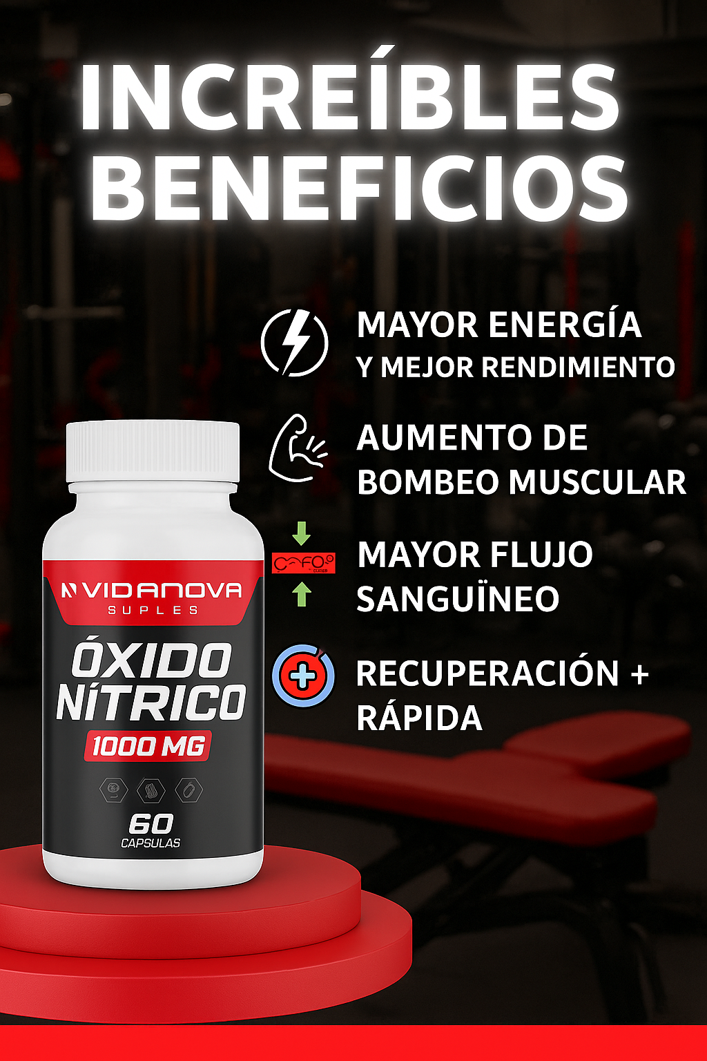 Óxido Nítrico Power™ – Desata tu máximo rendimiento físico y protege tu salud Cardiovascular