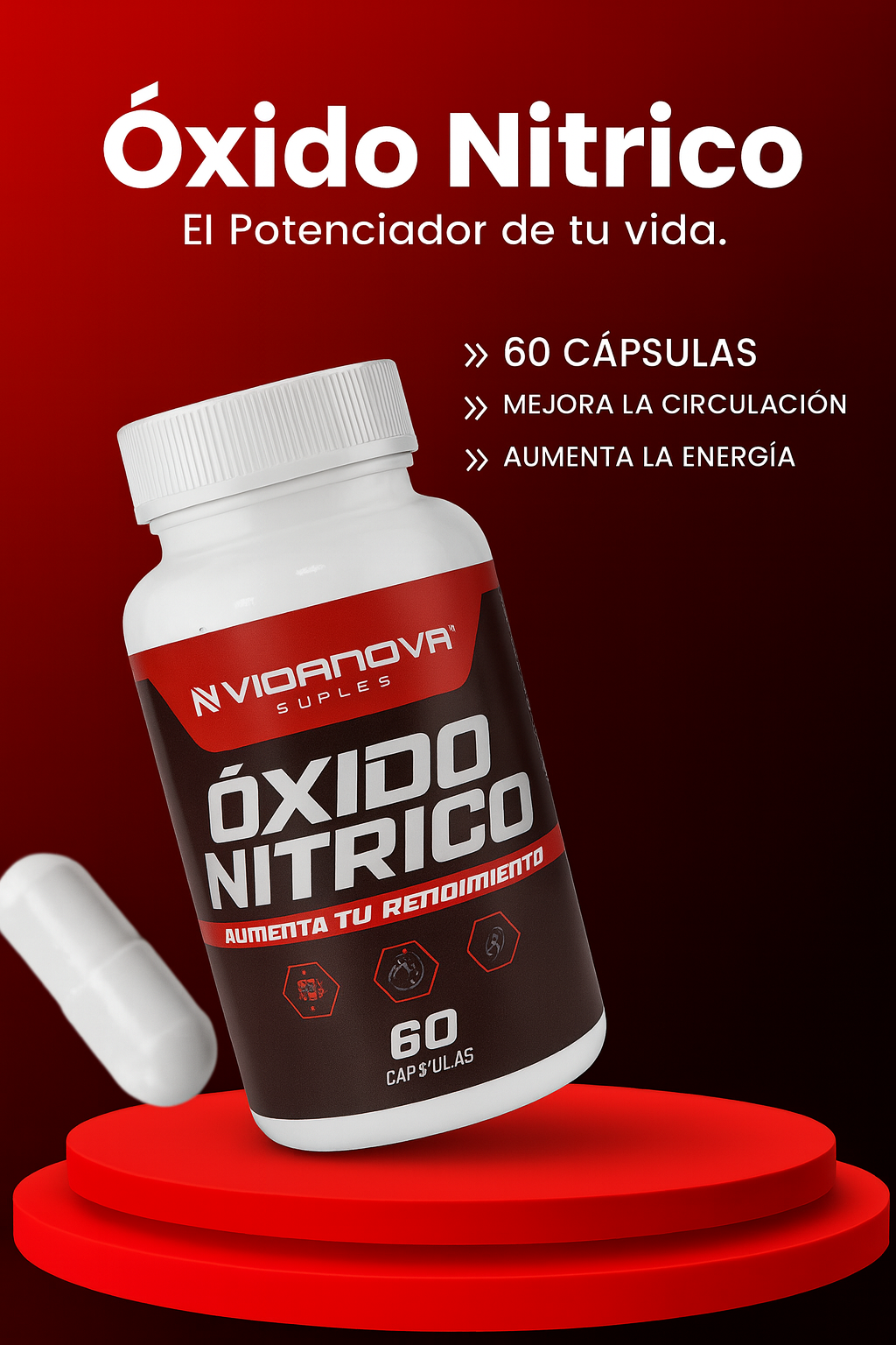 Óxido Nítrico Power™ – Desata tu máximo rendimiento físico y protege tu salud Cardiovascular
