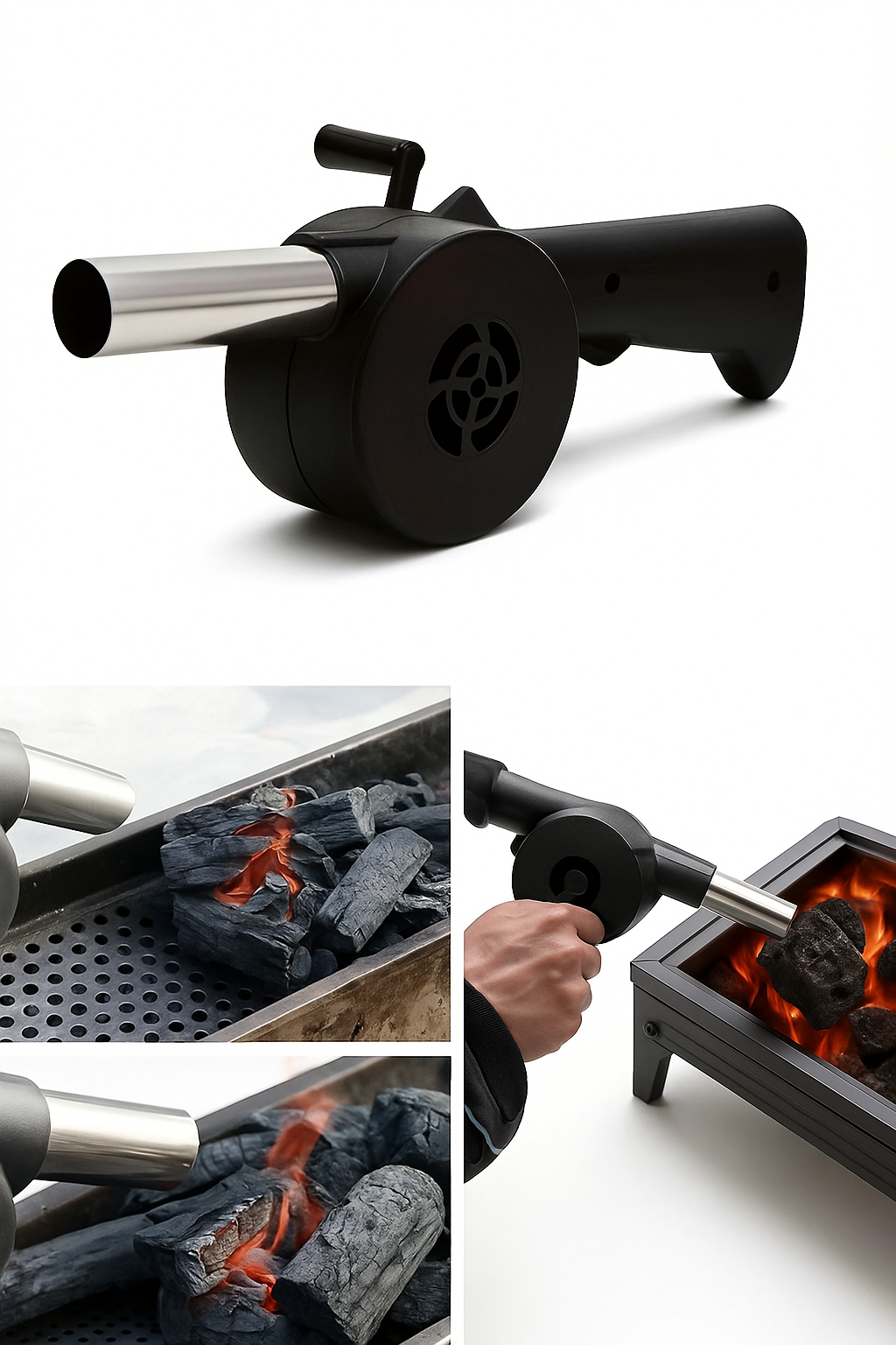 Soplador Avivador De Fuego Manual Asados 2X1 🔥