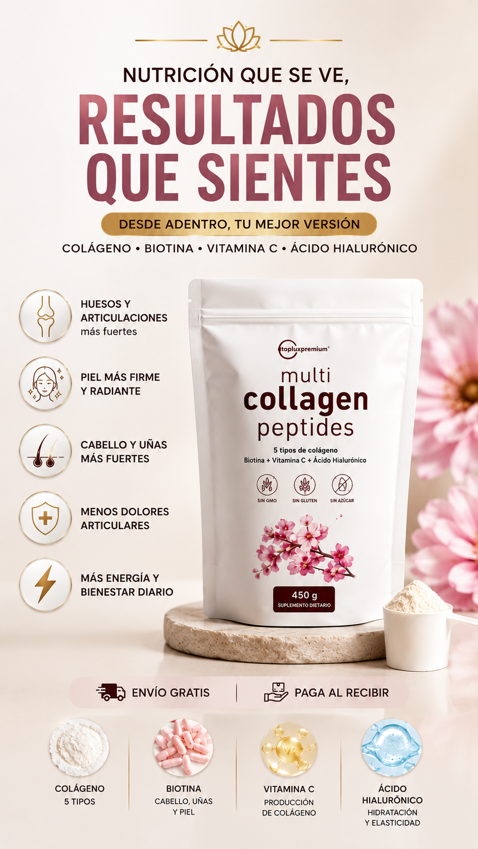 Multi Collagen Peptides™ 5 en 1 – Belleza, Fuerza y Movilidad