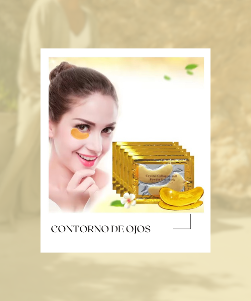 ✨ Mascarillas contorno de ojos Gold con Ácido hialurónico (Pack de 10 pares)