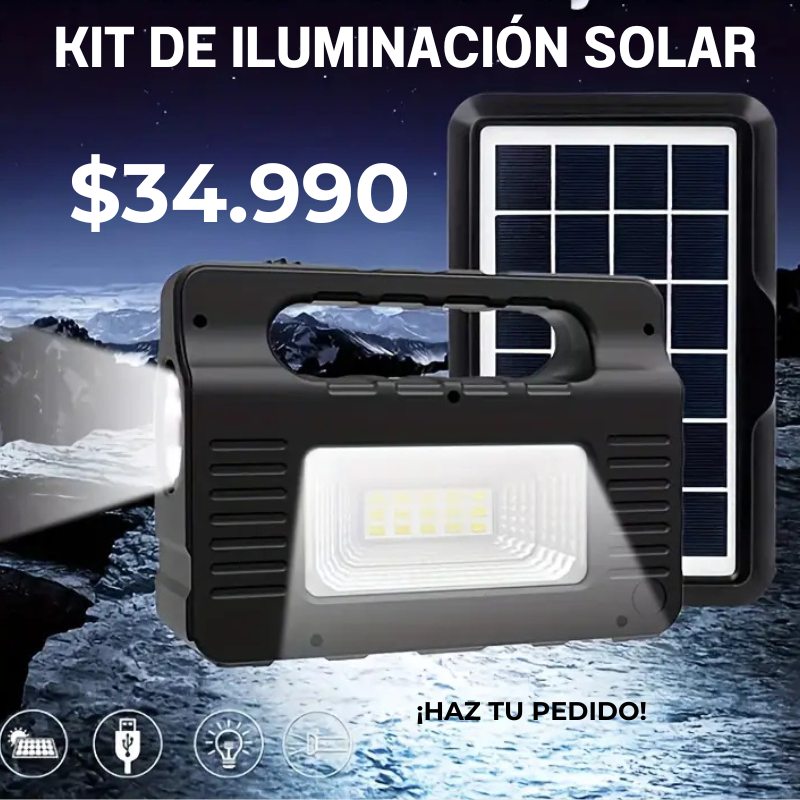 Kit Solar de Emergencia Recargable y Portátil 🔋✨