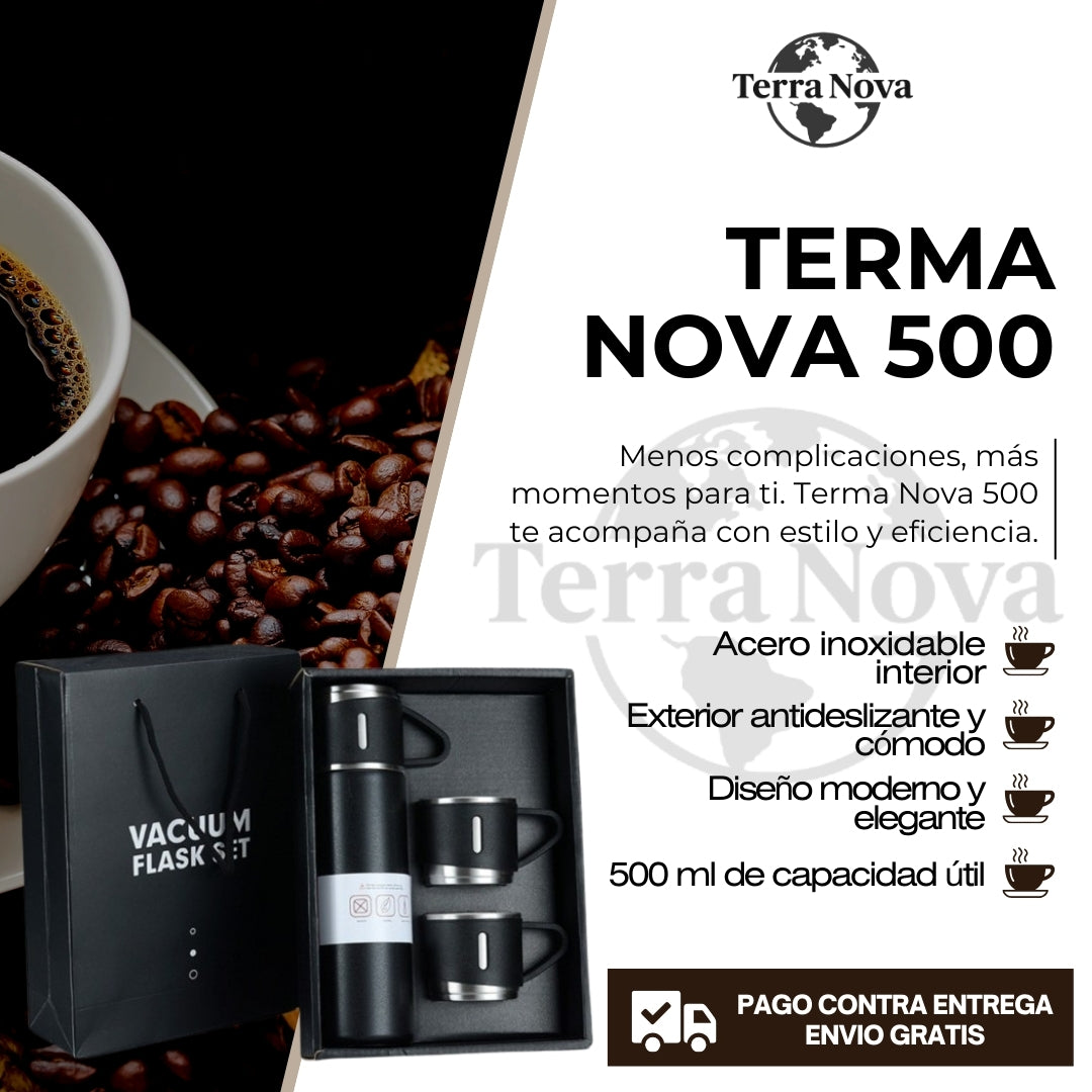 🔥 Set Termo acero inoxidable + 3 Tazas ☕