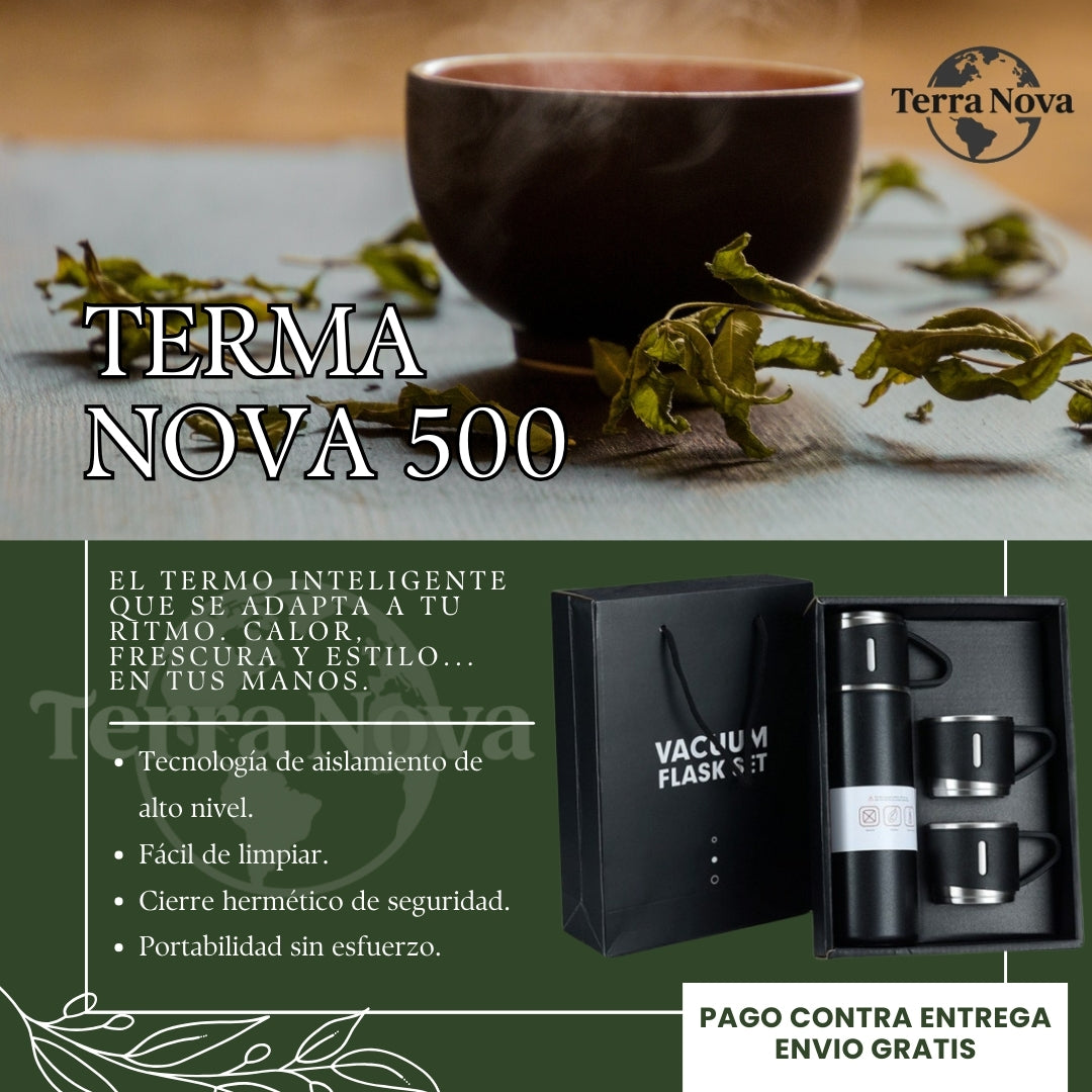 🔥 Set Termo acero inoxidable + 3 Tazas ☕