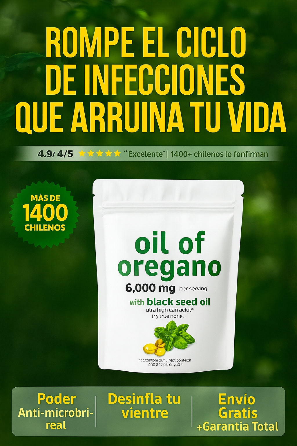 🍃 Vital Oregano Oil 6000 mg – Energía, defensa y bienestar en una cápsula
