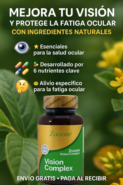 👁️ Zooone Vision Complex™ 💚 Mejora tu visión y combate la fatiga ocular con ingredientes naturales de alta potencia.