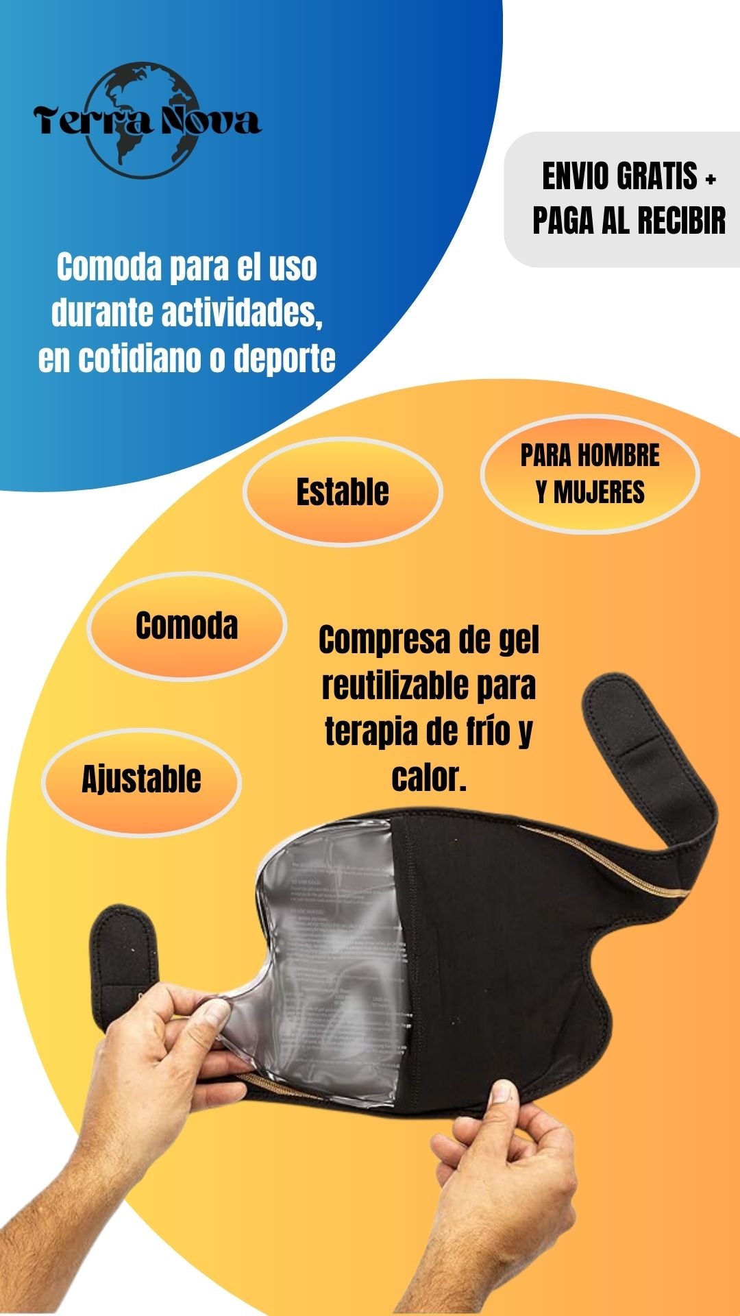 Rodillera Ortopédica de Alivio Rápido con Terapia Calor & Frío (incluye gel) 🔥