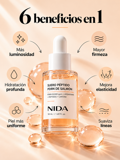 NIDA PDRN DE SALMÓN – Serum Rejuvenecedor Coreano con 6 Péptidos 50 mL