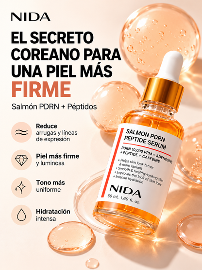 NIDA PDRN DE SALMÓN – Serum Rejuvenecedor Coreano con 6 Péptidos 50 mL