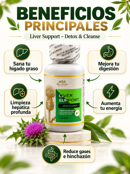 LIVER SUPPORT 60 CÁPSULAS – FÓRMULA COMPLETA PARA SANAR EL HÍGADO GRASO
