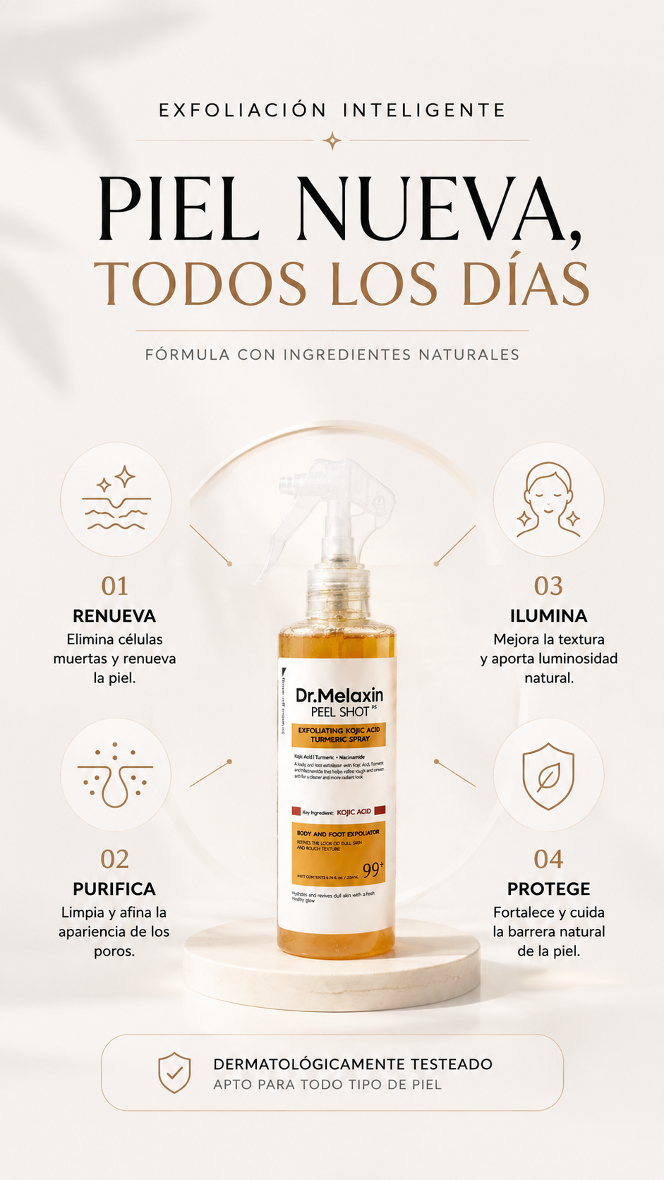 Dr. Melaxin Peel Shot™ – Exfoliante Coreano para una Piel sin manchas y Radiante