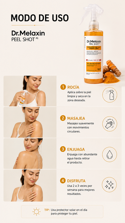 Dr. Melaxin Peel Shot™ – Exfoliante Coreano para una Piel sin manchas y Radiante