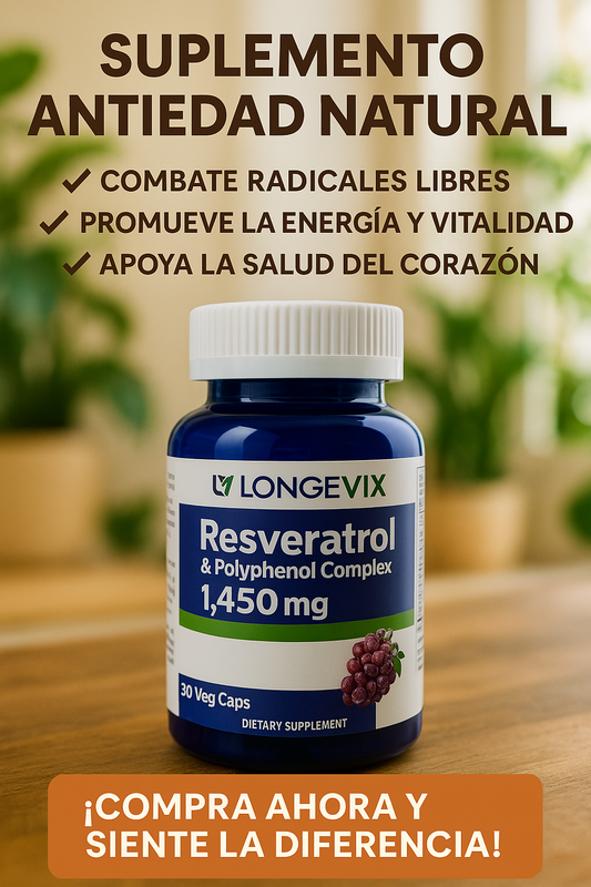 🍇 RESVERATROL  60 CÁPSULAS DE 1450mg