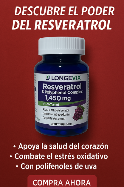 🍇 RESVERATROL  60 CÁPSULAS DE 1450mg