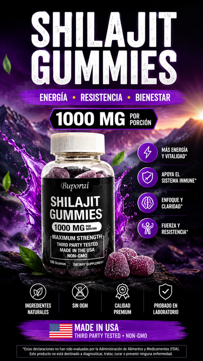 ⚡Shilajit Gomitas 1000mg - Máxima Potencia y energía