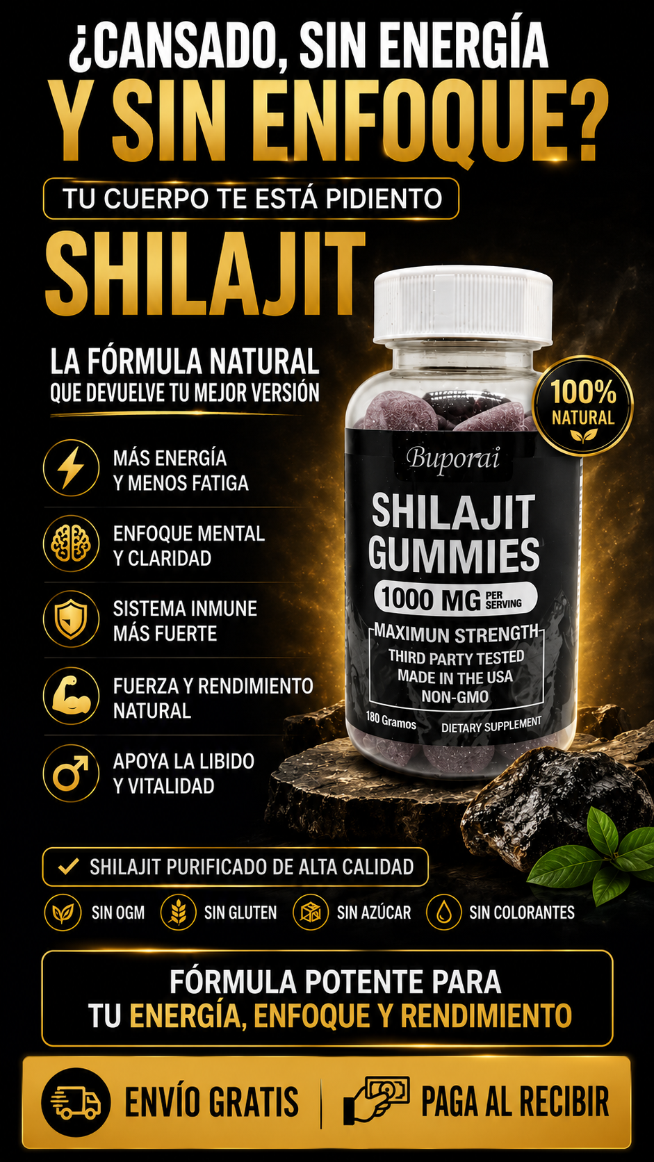 ⚡Shilajit Gomitas 1000mg - Máxima Potencia y energía