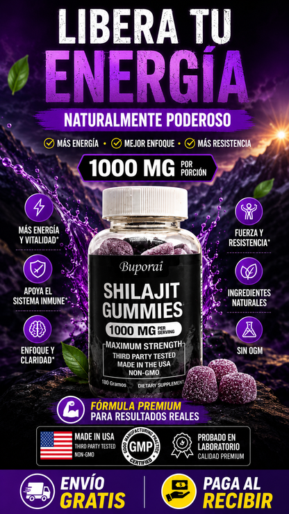 ⚡Shilajit Gomitas 1000mg - Máxima Potencia y energía
