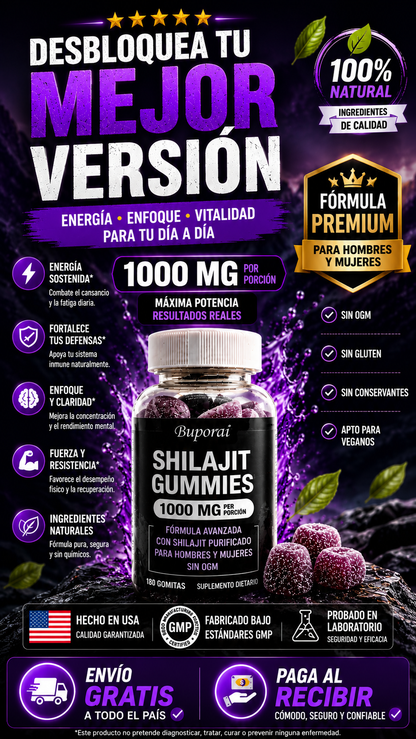 ⚡Shilajit Gomitas 1000mg - Máxima Potencia y energía