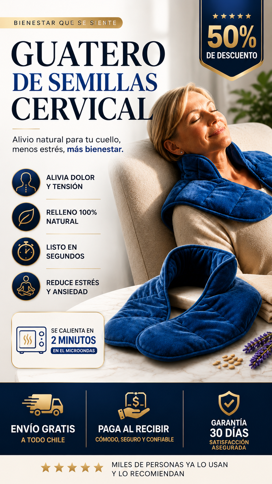🌿 Guatero de Semillas para Cuello y Hombros - Alivia el dolor y la inflamación naturalmente
