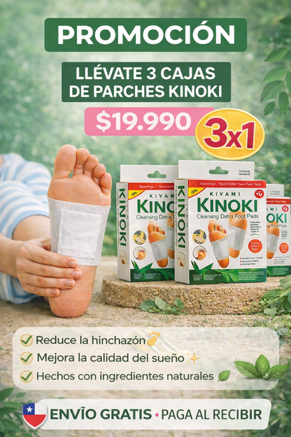 🌿PARCHES DESINTOXICANTES KINOKI 3X1 (30 UNIDADES)