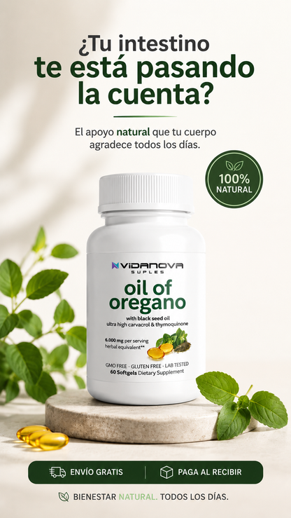 🍃 Aceite de Orégano en cápsulas - Energía, defensas y bienestar natural