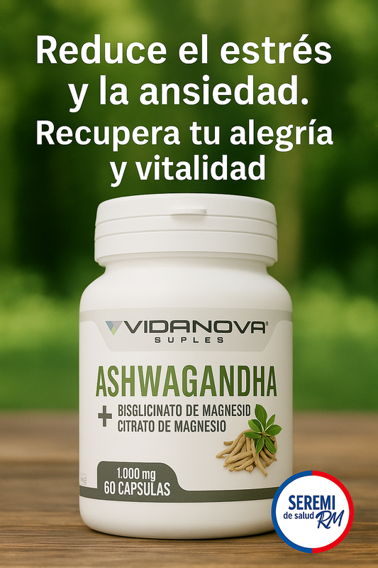 🌿Ashwagandha + Magnesio Premium 1000mg 💊 - Reduce Estrés, Aumenta Energía y Bienestar Natural