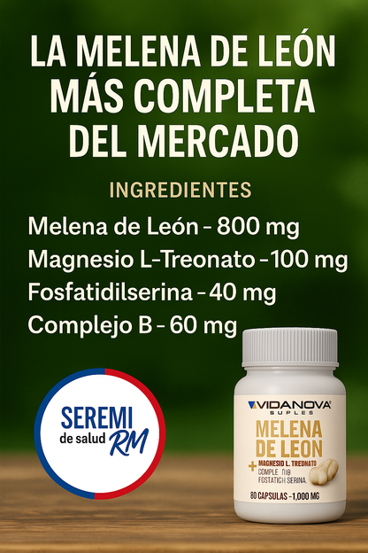 🌿 Melena de León Fortificada 1000 mg 💊- Recupera tu memoria y claridad mental