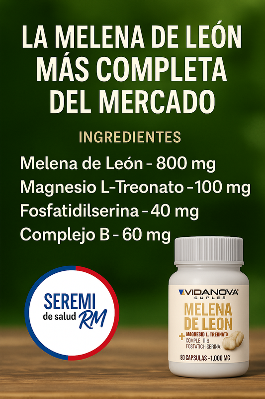 🌿 Melena de León Fortificada 1000 mg 💊- Recupera tu memoria y claridad mental