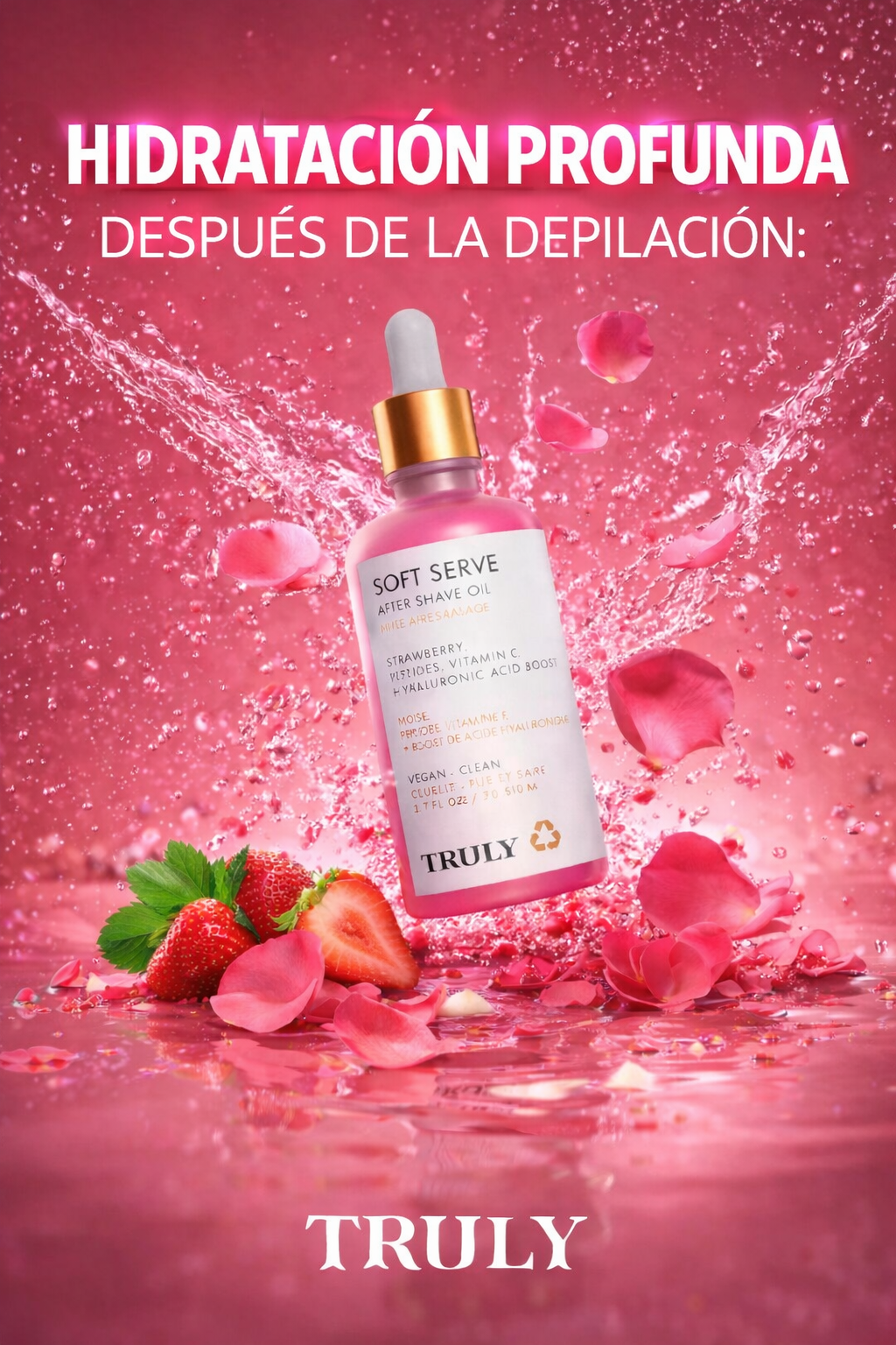✨Aceite Trully Alivio Inmediato Post Depilación 🌸 Reduce irritación, ardor y enrojecimiento