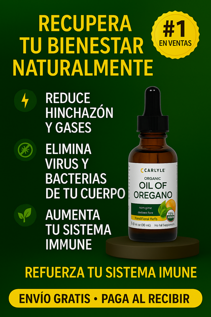 ⭐ Aceite de Orégano en Gotas – Recupera tu Bienestar Natural
