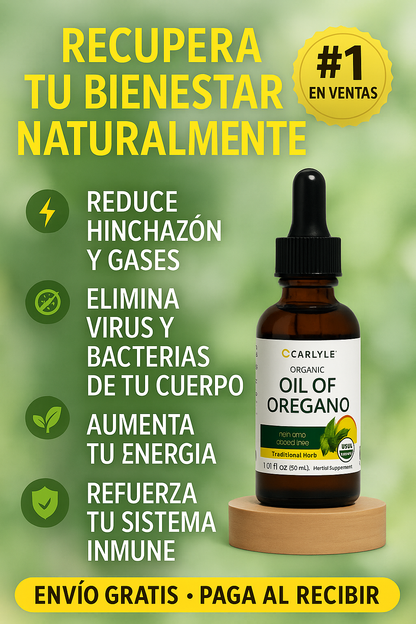 ⭐ Aceite de Orégano en Gotas – Recupera tu Bienestar Natural