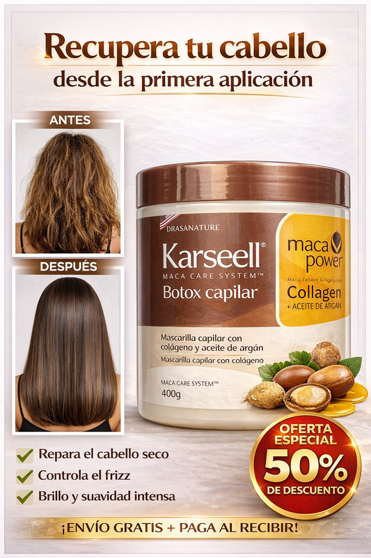 ✨ Karseell Botox Capilar Hidratación y Reparación Intensiva ORIGINAL🔥