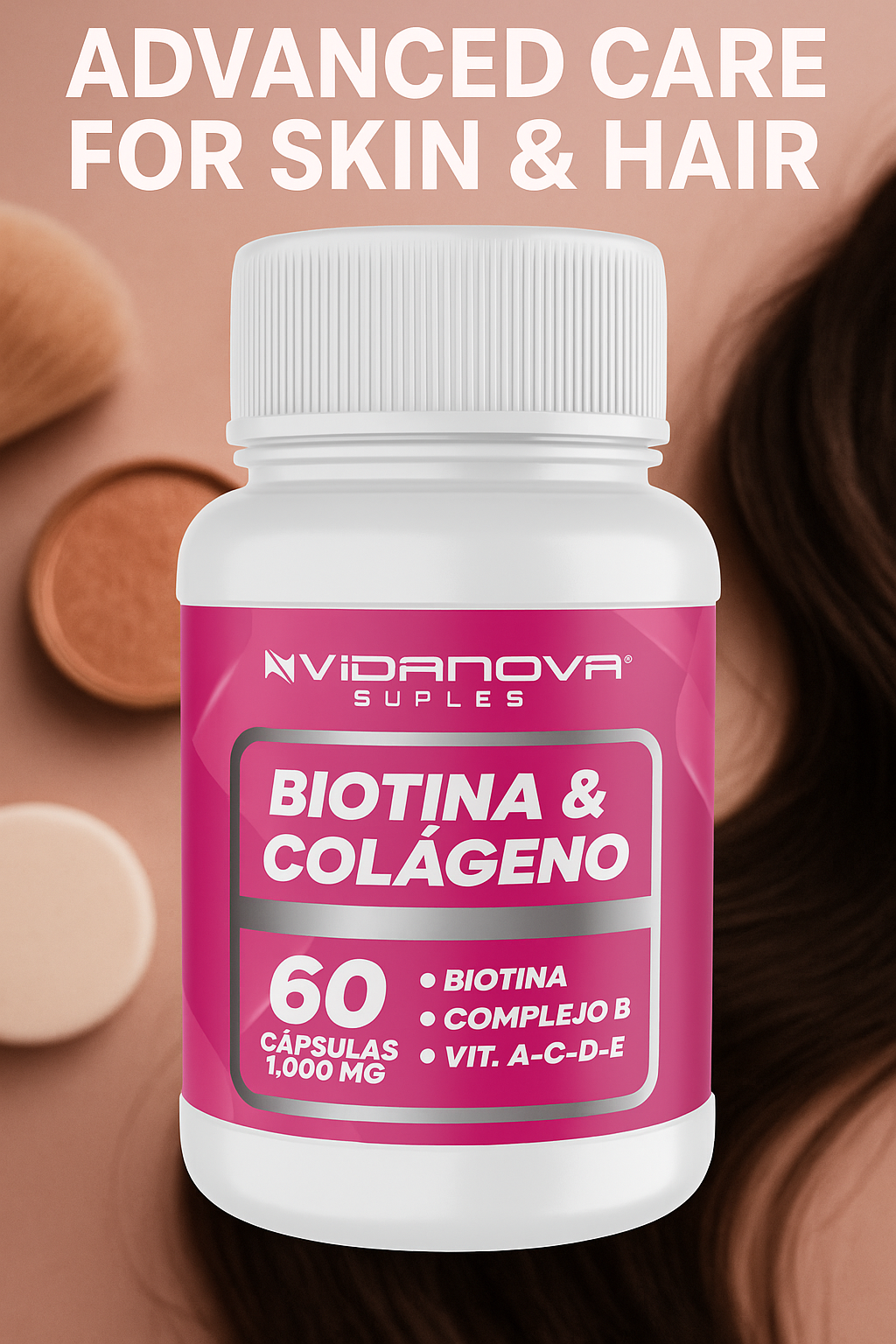 💖 Biotina + Colágeno 1000mg - Cabello, Piel y Uñas Radiantes ✨