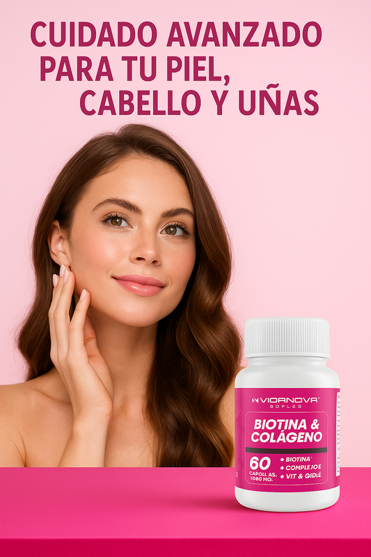💖 Biotina + Colágeno 1000mg - Cabello, Piel y Uñas Radiantes ✨