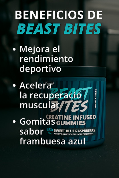🏋️‍♀️Beast Bites Gomitas de creatina 5g 🫐