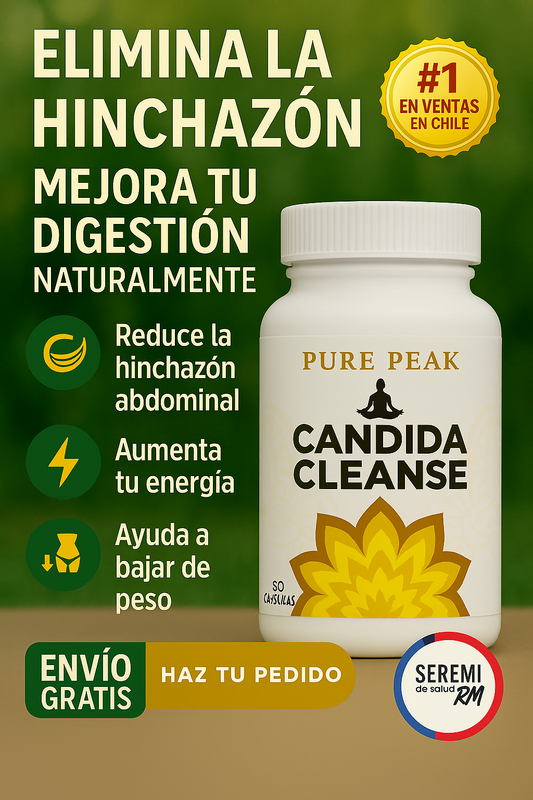 🌿 CÁNDIDA CLEANSE ORIGINAL 🍄 60 CÁPSULAS - Detox natural para reducir hinchazón y mejorar tu digestión