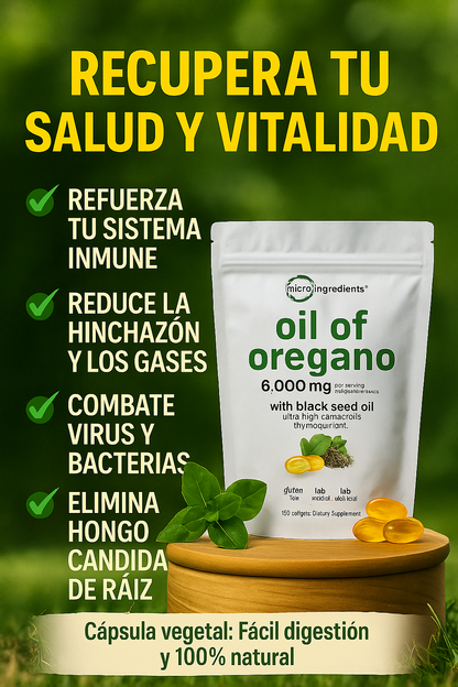 🍃 Vital Oregano Oil 6000 mg – Energía, defensa y bienestar en una cápsula
