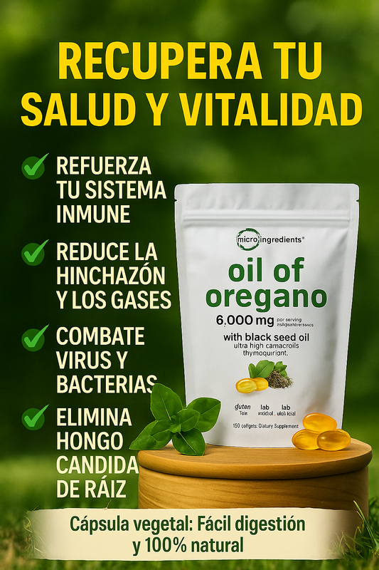 🍃 Vital Oregano Oil 6000 mg – Energía, defensa y bienestar en una cápsula