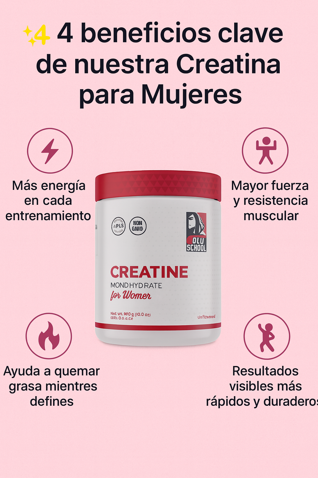💪 Creatina Monohidratada + Colágeno y Aminoácidos para Mujeres Power 🚺⚡