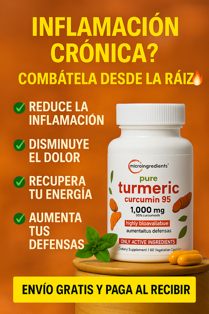 🌿Cúrcuma Complex 4 en 1 – Alivio natural para la inflamación y el dolor 💪