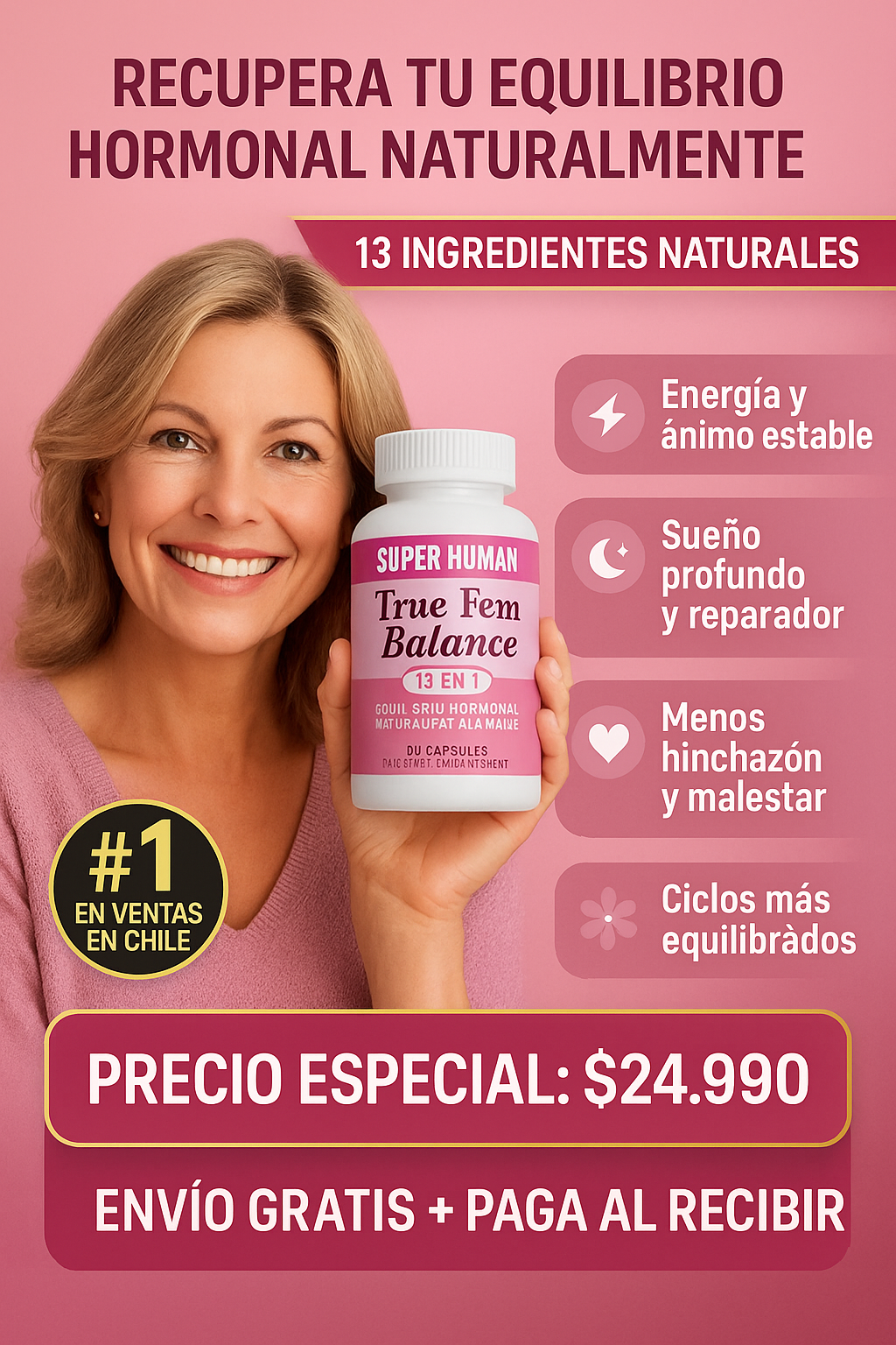 🌸 True Fem Balance – Bienestar hormonal para una vida más equilibrada y plena.