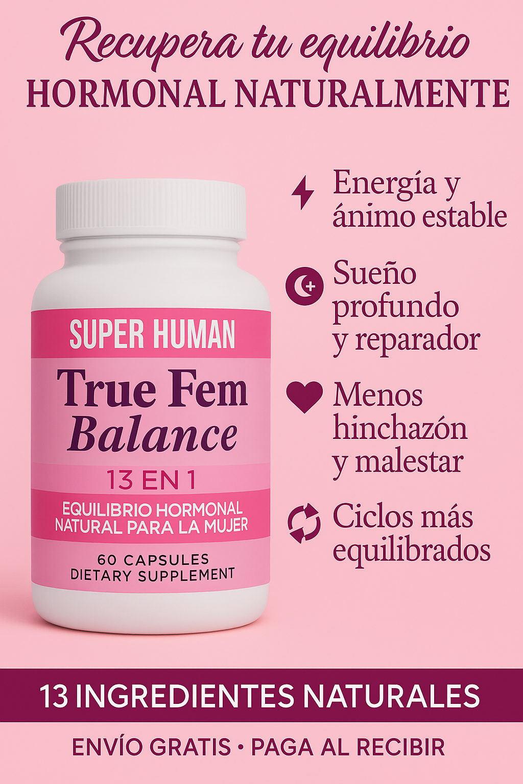 🌸 True Fem Balance – Bienestar hormonal para una vida más equilibrada y plena.