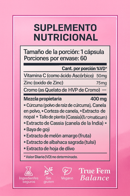 🌸 True Fem Balance – Bienestar hormonal para una vida más equilibrada y plena.