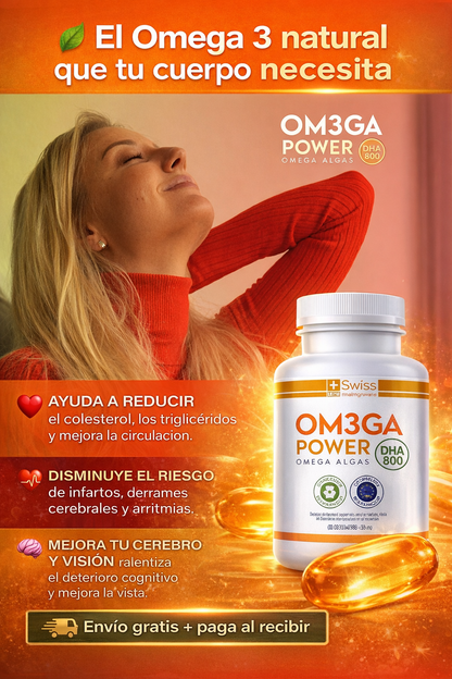 🧠Om3ga Power DHA 800 - Corazón, cerebro y colesterol en equilibrio 🌊