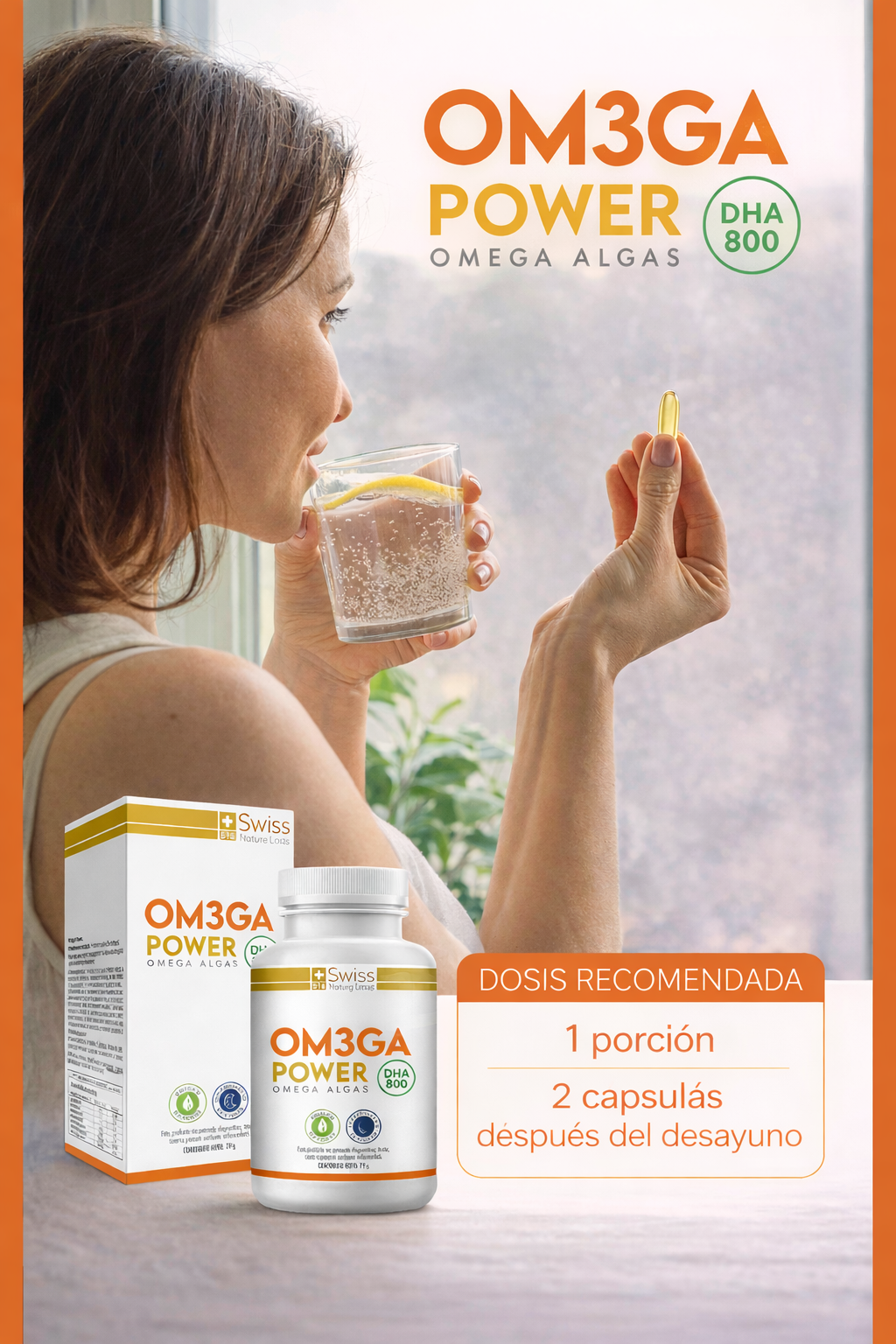 🧠Om3ga Power DHA 800 - Corazón, cerebro y colesterol en equilibrio 🌊