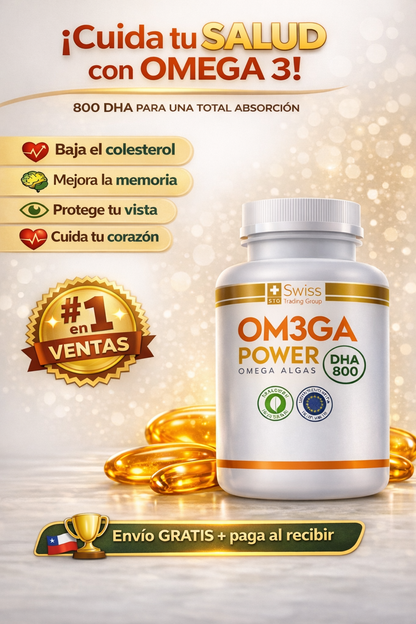 🧠Om3ga Power DHA 800 - Corazón, cerebro y colesterol en equilibrio 🌊