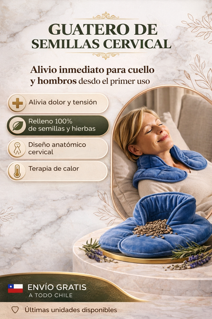 🌿 Guatero de Semillas para Cuello y Hombros - Alivia el dolor y la inflamación naturalmente