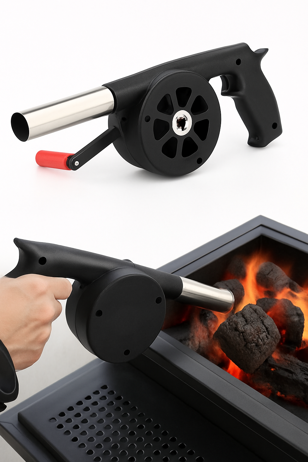 Soplador Avivador De Fuego Manual Asados 2X1 🔥