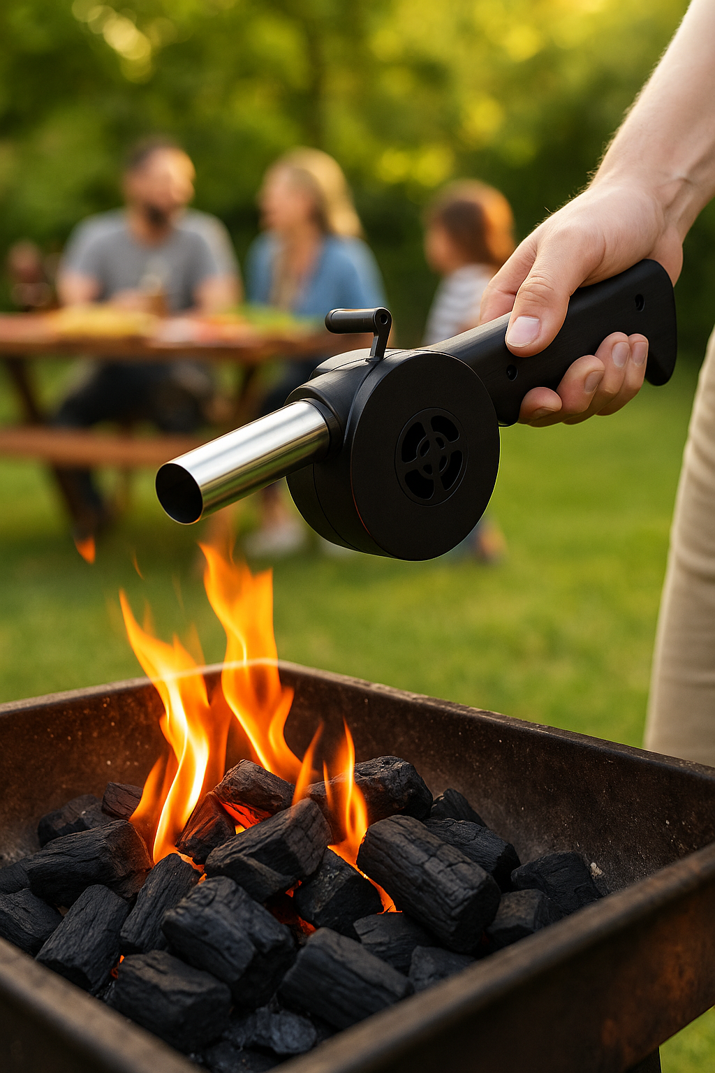 Soplador Avivador De Fuego Manual Asados 2X1 🔥